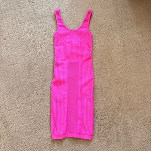 Worn Once BEBE Hot Pink Bodycon Cut Out Dress XS / S